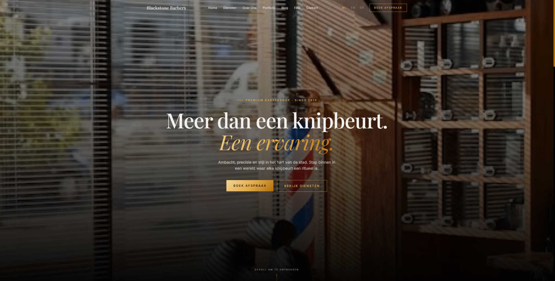 Blackstone Barbers — webdesign project door MH Designs
